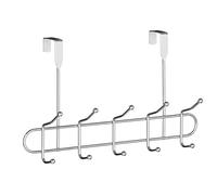 Premier Housewares Portemanteau à Suspendre avec 10 Crochets + Boules Plastique Chromé/ Portemanteau pour Porte 10 têtes/ De Luxe