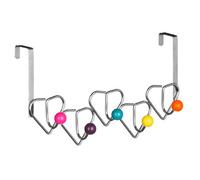 Premier Housewares 0509730 Portemanteau à Suspendre à 5 Crochet Forme de Coeur Boules en Plastique Multicolore