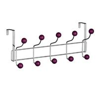 Premier Housewares Porte Manteau pour Porte à 10 Crochets Violet /Porte-Manteau à Suspendre 10 têtes