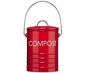 Premier Housewares 0510018 Bac à Compost avec Poignée Rouge