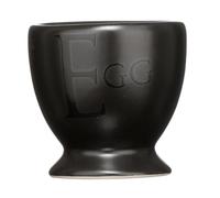 Premier Housewares 0721696 Set de 4 Coquetiers Céramique Texte Noir