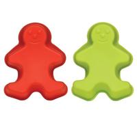 Premier Housewares 0804939 Set de 2 Moules à Gâteau Hommes en Pain d'Épice en Silicone