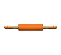 Premier Housewares 0805046 Zing Rouleau à Pâtisserie Silicone/Bois d'Hévéa Orange