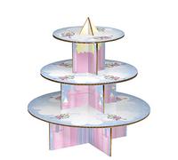 Premier Housewares 0805075 Présentoir à Gâteau Château de Fée de 3 Niveaux en Carton