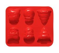 Premier Housewares 0805135 Moule à Muffin 6 Thèmes de Noël Silicone Rouge