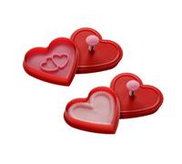 Premier Housewares 0805327 Set de 2 Emporte-Pièces en Forme de Cœur en PP Rouge/Rose