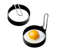 Premier Housewares 0806406 Set de 2 Anneaux d'Oeufs Antiadhésive + Poignées Rabattables