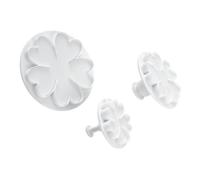 Premier Housewares 0806472 Set de 3 Emporte-Pièces Forme de Fleur Plastique Blanc