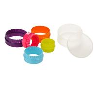 Premier Housewares 0806490 5 Emporte-Pièces Forme de Cannelé Plastique Rose/Bleu/Vert Lime/Orange/Violet