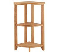 Premier Housewares 1103245 Meuble Etagère d'angle de 3 Plateaux en Tropical Bois d'Hévéa