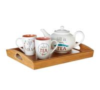 Premier Housewares Plateau rectangulaire avec poignées Bambou Naturel