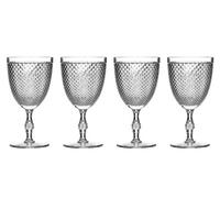 Premier Housewares 1206281 Ensemble de 4 Verres à Vin Diamants en Plastique Transparent