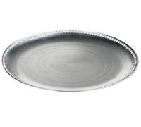 Premier Housewares 1403751 Plat de Service Décoratif avec des Diamants dans Le Bord Argenté