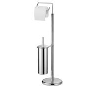 Premier Housewares 1600113 Porte-Rouleau de Papier Toilette avec Porte-Brosse WC en Chrome