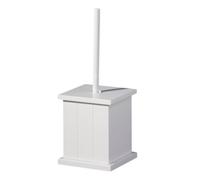 Premier Housewares Porte-Brosse de Toilette avec Brosse WC. Porte Balais en Bois Blanc