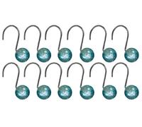Premier Housewares 1605207 12 Crochets de Rideau de Douche en Résine Turquoise