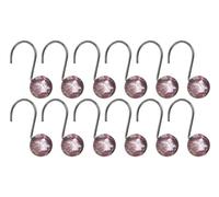 Premier Housewares 1605208 12 Crochets de Rideau de Douche en Résine Rose Vif