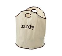Premier Housewares 1900751 Panier à Linge en Double Poignée Polyester Beige