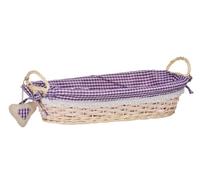 Premier Housewares 1901053 Panier à Pain Oblongue en Osier avec Doublure Violet