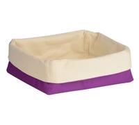Premier Housewares 1901101 Panier à Pain en Polyester/Coton Crème/Violet