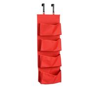 Premier Housewares 1901119 Étagère de Rangement de Porte 4 Niveaux en Polyester Rouge