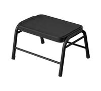Premier Housewares 2100013 Tabouret Marchepied en Métal Noir + Tapis de Caoutchouc
