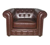 Premier Housewares 2401980 Chesterfield Fauteuil en Cuir Brun