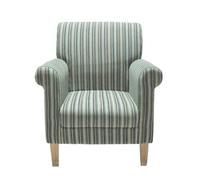 Premier Housewares 2402008 Arlington Fauteuil avec Jambes en Bois Solide Rayure Chenille Turquoise