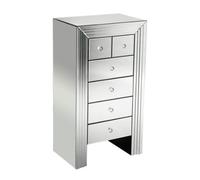 Premier Housewares 2402012 New Line Commode avec 6 Tiroirs en Effet Miroir