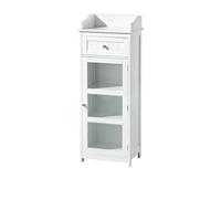 Premier Housewares 2402062 Portland Armoire de Salle de Bain en Bois Blanc et Poignée Chromée