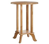 Premier Housewares Meuble de téléphone rond Bois d'hévéa 55 x 39 x 39 cm