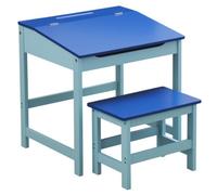 Premier Housewares 2402524 Bureau + Tabouret d'enfant en MDF Bleu