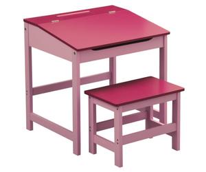 Premier Housewares 2402525 Bureau/Tabouret d'enfants MDF Rose