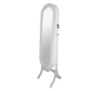 Premier Housewares 2403041 Armoire pour Bijoux avec Miroir MDF/Velour Blanc
