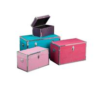 Premier Housewares 2403341 Lot de 4 Coffres de Rangement en Acier Inoxydable Effet de Fourrure