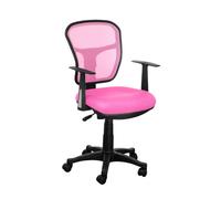 Premier Housewares 2403386 Chaise de Bureau Grillage avec des Bras Fuchsia