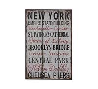 Premier Housewares 2800698 Plaque Murale Motif New York MDF