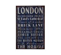 Premier Housewares 2800700 Plaque Murale Motif London MDF