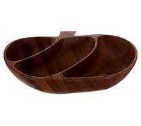 Premier Housewares 5 X 28 X 23 cm Acacia Wood 3 Section Apple Shape Serving Dish