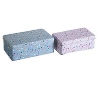 Premier Housewares 507313 Lot de 2 boîtes de Rangement rectangulaires Multicolore 13 x 20 x 7 cm