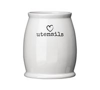 Premier Housewares : Boîte à thé de Charme, Céramique, Blanc, 12 x 12 x 14 cm