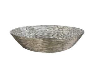 Premier Housewares Bol décoratif en métal argenté
