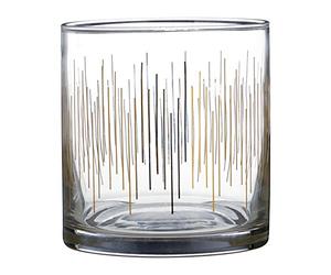 Premier Housewares Deco Verres Tumbler, Lot de 4, Doré, 9 x 9 x 9 cm