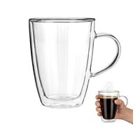Premier Housewares Double paroi Mug, Verre, 330 ML, 9 x 12 x 12 cm