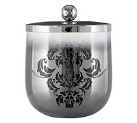 Premier Housewares Elisa Pot de Coton 600 ML, 10 x 10 x 13 cm, Verre, Silver, 10 x 10 x 13 cm