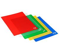 Premier Housewares Ensemble de 5 Planches à Découper, Flexibles, Rouges/vertes/jaune/bleues/claires/ 38 cm X 31 cm