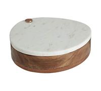 Premier Housewares Ensemble planche à fromage et couteau en marbre Cuivre/bois Blanc