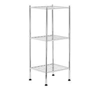 Premier Housewares Étagère de Rangement à 3 étages en métal chromé pour Garage ou Salle de Bain Argenté