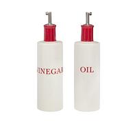 Premier Housewares Hollywood d'huile et de vinaigre, Rouge/crème, Lot de 2