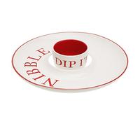 Premier Housewares Hollywood Friandises et Dip Set, Rouge/crème, Lot de 2